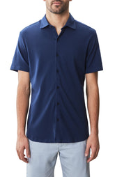 Chemise en tricot à manches courtes pour homme par Robert Barakett | RB51502 Kimberton Bleu Marine | Machemise.ca, vêtements mode pour hommes