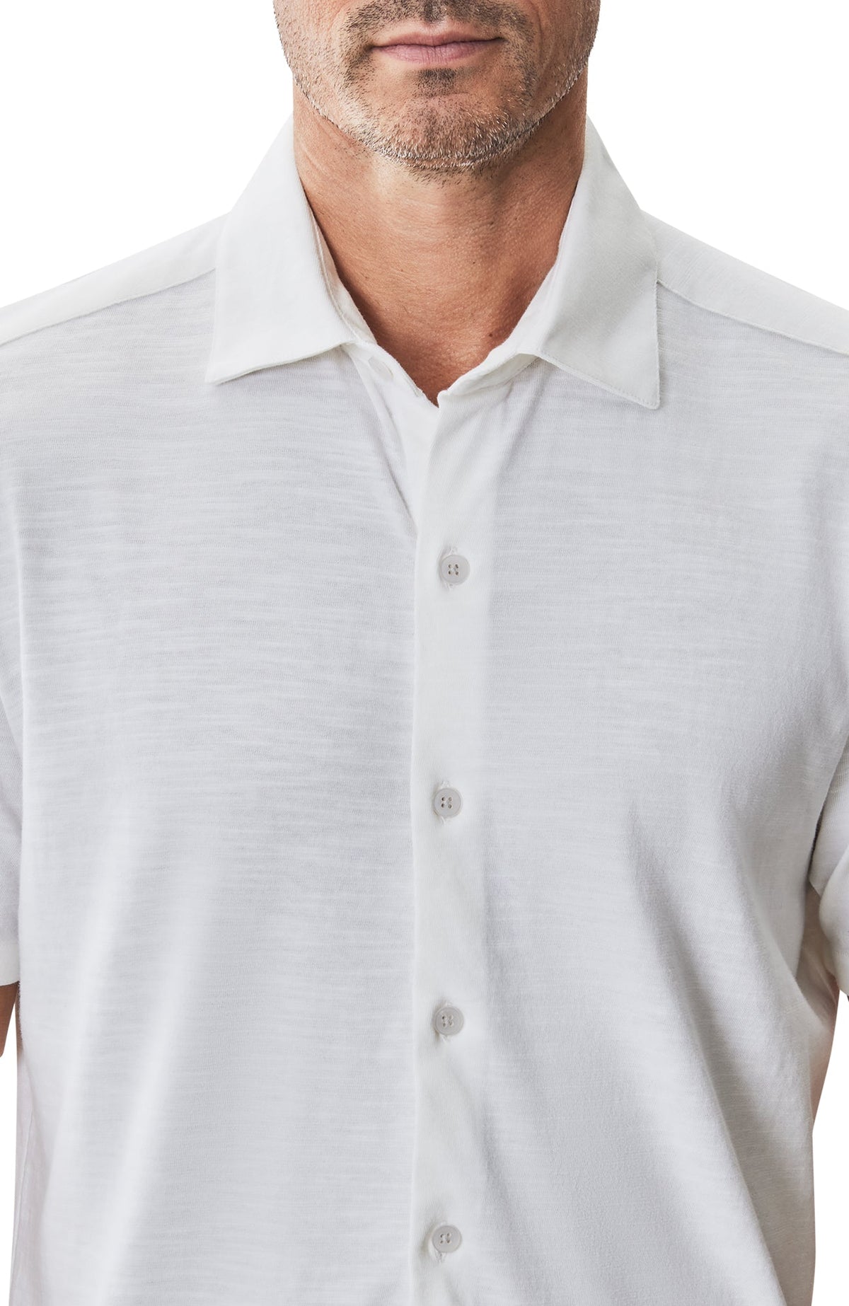 Chemise en tricot à manches courtes pour homme par Robert Barakett | RB51502 Kimberton Blanc | Machemise.ca, vêtements mode pour hommes