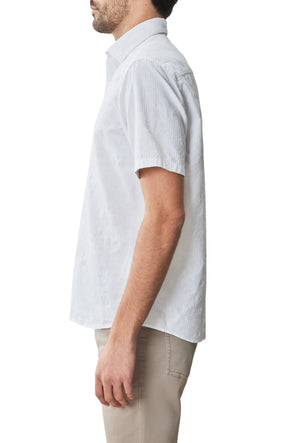 Chemise tissée à manches courtes pour homme par Robert Barakett | RB51582 Silverlake Blanc | Machemise.ca, vêtements mode pour hommes