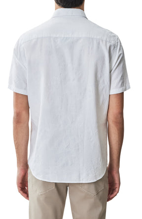Chemise tissée à manches courtes pour homme par Robert Barakett | RB51582 Silverlake Blanc | Machemise.ca, vêtements mode pour hommes