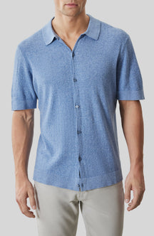 Chemise manches courtes pour homme par Robert Barakett | RB61090 Kestrel Bleu Délavé | Boutique Vvög, vêtements mode pour homme et femme