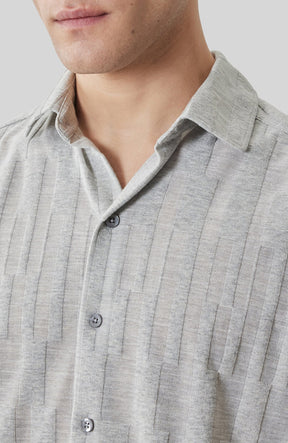 Chemise manches courtes pour homme par Robert Barakett | RB61111 Vessar Gris | Boutique Vvög, vêtements mode pour homme et femme