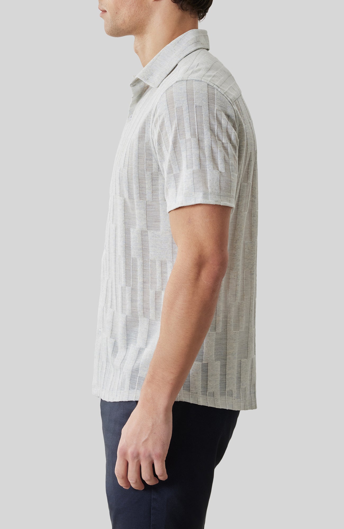 Chemise manches courtes pour homme par Robert Barakett | RB61111 Vessar Cygne | Boutique Vvög, vêtements mode pour homme et femme