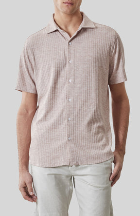Chemise M.C. pour homme par Robert Barakett | RB61130 Anton Corail Ombré | Boutique Vvög, vêtements mode pour homme et femme