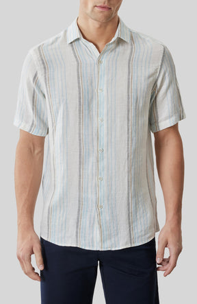 Chemise tissée pour homme par Robert Barakett | RB61142 Thayer Bleu Frais | Boutique Vvög, vêtements mode pour homme et femme