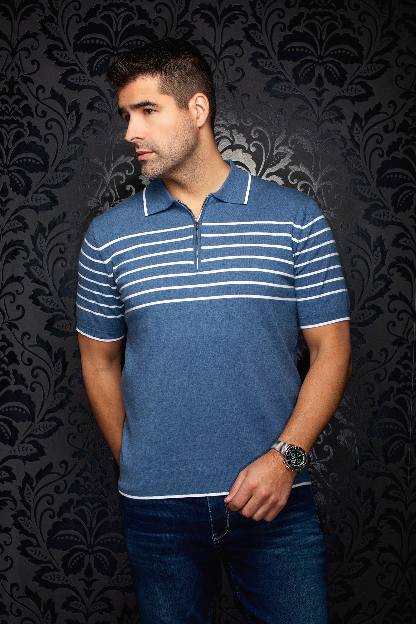 Polo en laine mérino pour homme par Au Noir | OBAN Sarcelle | Machemise.ca, inventaire complet de la marque Au Noir