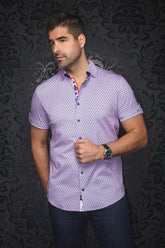 Chemise manches courtes en Knit pour homme par Au Noir | OSLIN(SS) Rose | Machemise.ca, inventaire complet de la marque Au Noir