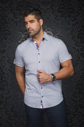 Chemise manches courtes en Knit pour homme par Au Noir | OSLIN(SS) Blanc | Machemise.ca, inventaire complet de la marque Au Noir