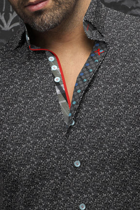 Chemise manches courtes en Knit pour homme par Au Noir | CAMPRA(SS) Noir Gris | Machemise.ca, inventaire complet de la marque Au Noir