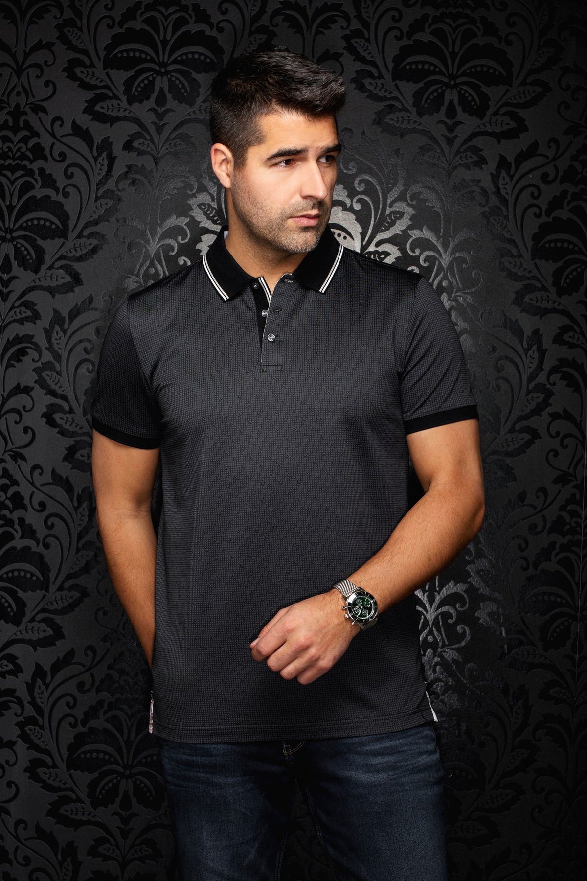 Polo pour homme par Au Noir | PUNTAGORDA Noir | Machemise.ca, inventaire complet de la marque Au Noir