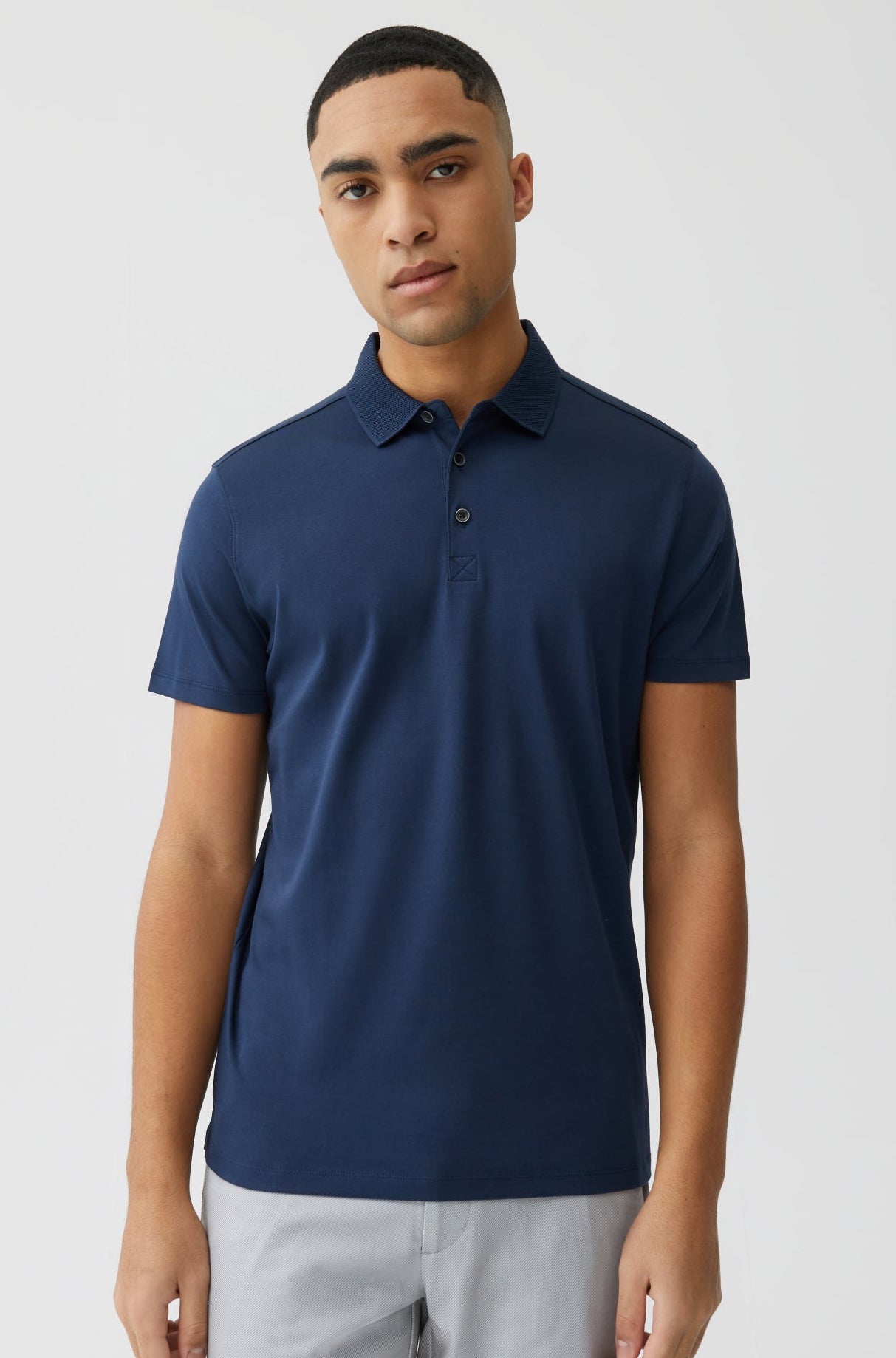 Polo col ouvert pour homme par Robert Barakett | Georgia RB11016 Bleu Nuit | Boutique Vvög, vêtements mode pour homme et femme