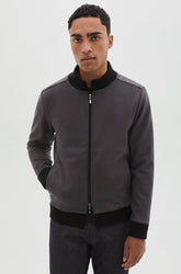 Veste en suède synthétique pour homme par Robert Barakett | Lachine RB12046 Fumée | Machemise.ca, vêtements mode pour hommes