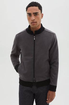 Veste en suède synthétique pour homme par Robert Barakett | Lachine RB12046 Fumée | Machemise.ca, vêtements mode pour hommes