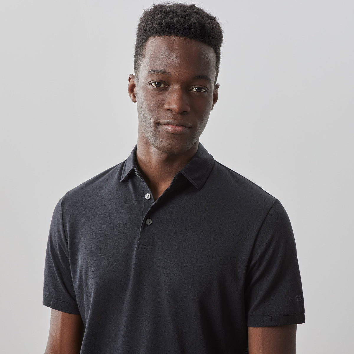 Polo à manches courtes pour homme par Robert Barakett | RB31088 Ragdan Noir | Machemise.ca, vêtements mode pour hommes
