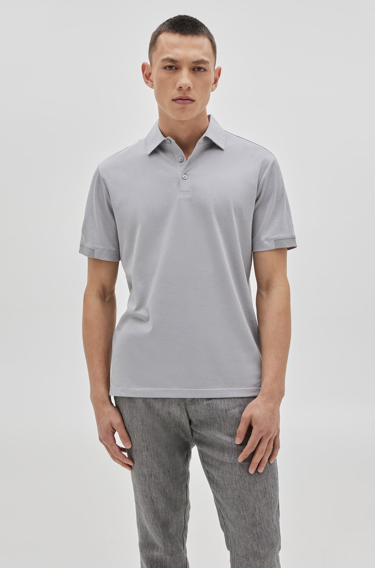 Polo pour homme par Robert Barakett | RB31088 Gris Clair | Boutique Vvög, vêtements mode pour homme et femme