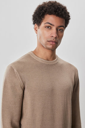 Chandail M.L. col rond pour homme par Robert Barakett | RB32345 Bertona Tan | Machemise.ca, vêtements mode pour hommes