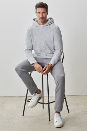 Coton ouaté rayé pour homme par Robert Barakett | RB51049 Ramsen Gris | Machemise.ca, vêtements mode pour hommes