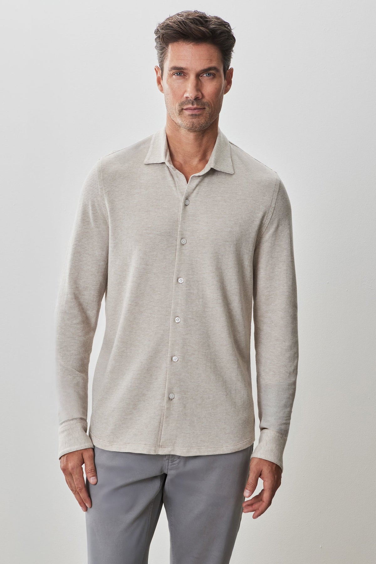 Chemise manches longues pour homme par Robert Barakett | RB51070 Dobston Anthracite | Machemise.ca, vêtements mode pour hommes