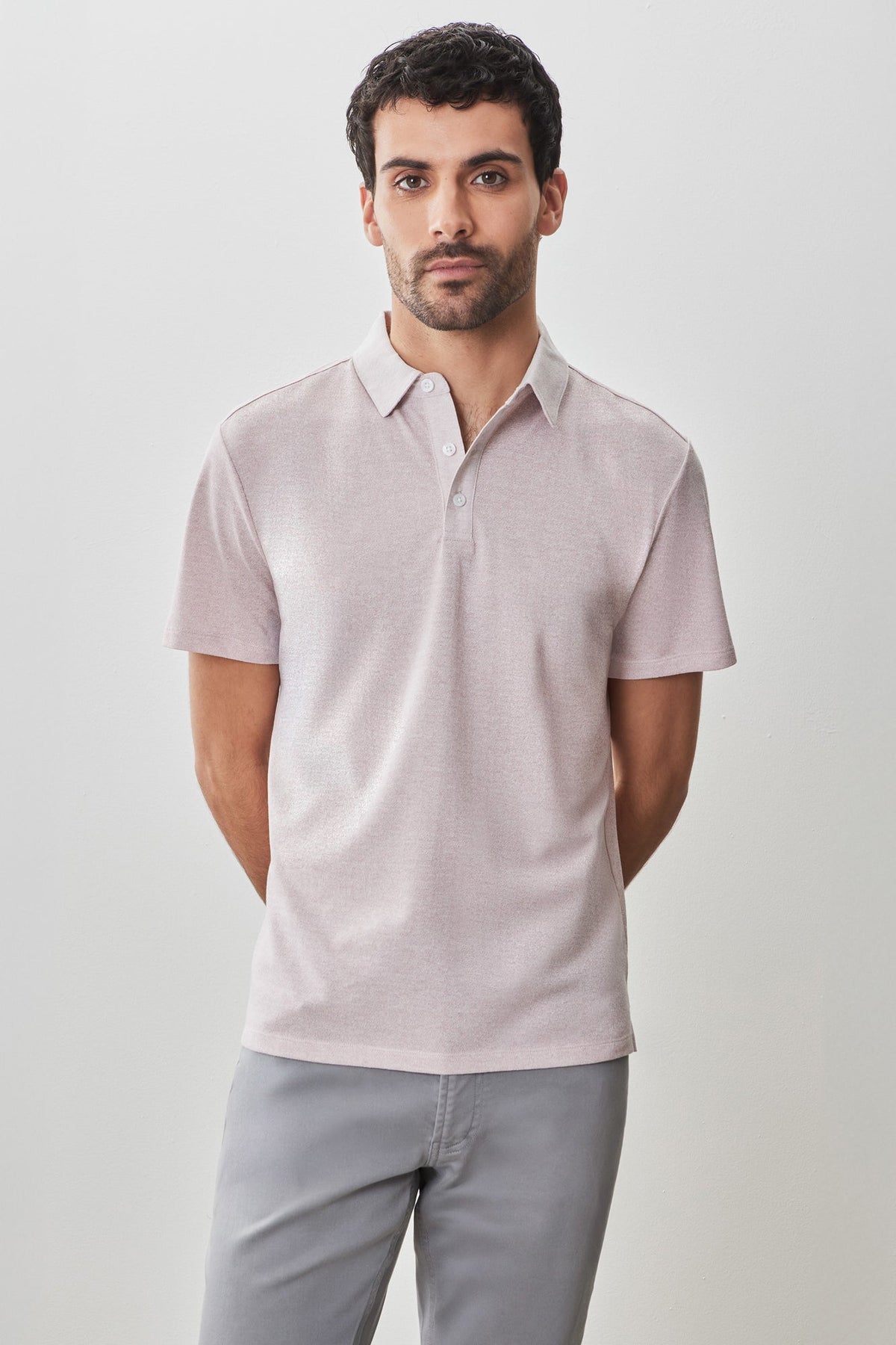 Polo pour homme par Robert Barakett | RB51107 Roscoe Rose | Machemise.ca, vêtements mode pour hommes