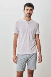 T-Shirt henley pour homme par Robert Barakett | RB51166 Tessio Rose Clair | Machemise.ca, vêtements mode pour hommes