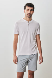 T-Shirt henley pour homme par Robert Barakett | RB51166 Tessio Rose Clair | Machemise.ca, vêtements mode pour hommes