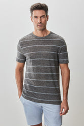 T-shirt col rond pour homme par Robert Barakett | RB51174 Folsom Anthracite | Machemise.ca, vêtements mode pour hommes