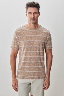 T-shirt col rond pour homme par Robert Barakett | RB51174 Folsom Beige | Machemise.ca, vêtements mode pour hommes