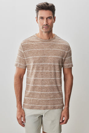 T-shirt col rond pour homme par Robert Barakett | RB51174 Folsom Beige | Machemise.ca, vêtements mode pour hommes