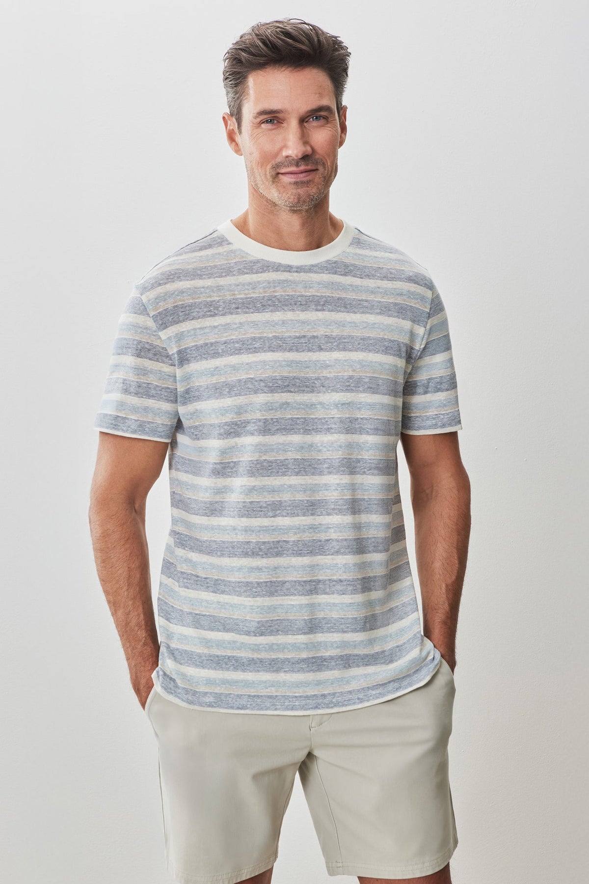 T-Shirt pour homme par Robert Barakett | RB51177 Masino Bleu | Machemise.ca, vêtements mode pour hommes