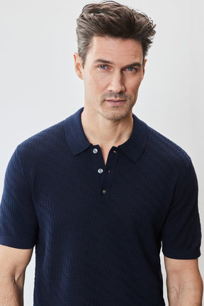 Polo à manches courtes pour homme par Robert Barakett | RB51204 Skelling Bleu Marine | Machemise.ca, vêtements mode pour hommes