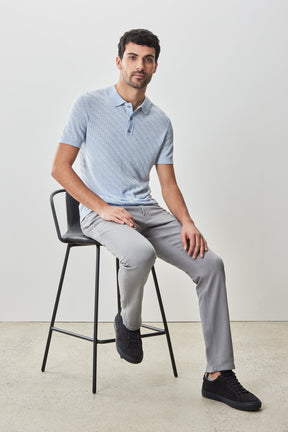 Polo pour homme par Robert Barakett | Skelling RB51204 Bleu Pâle | Machemise.ca, vêtements mode pour hommes