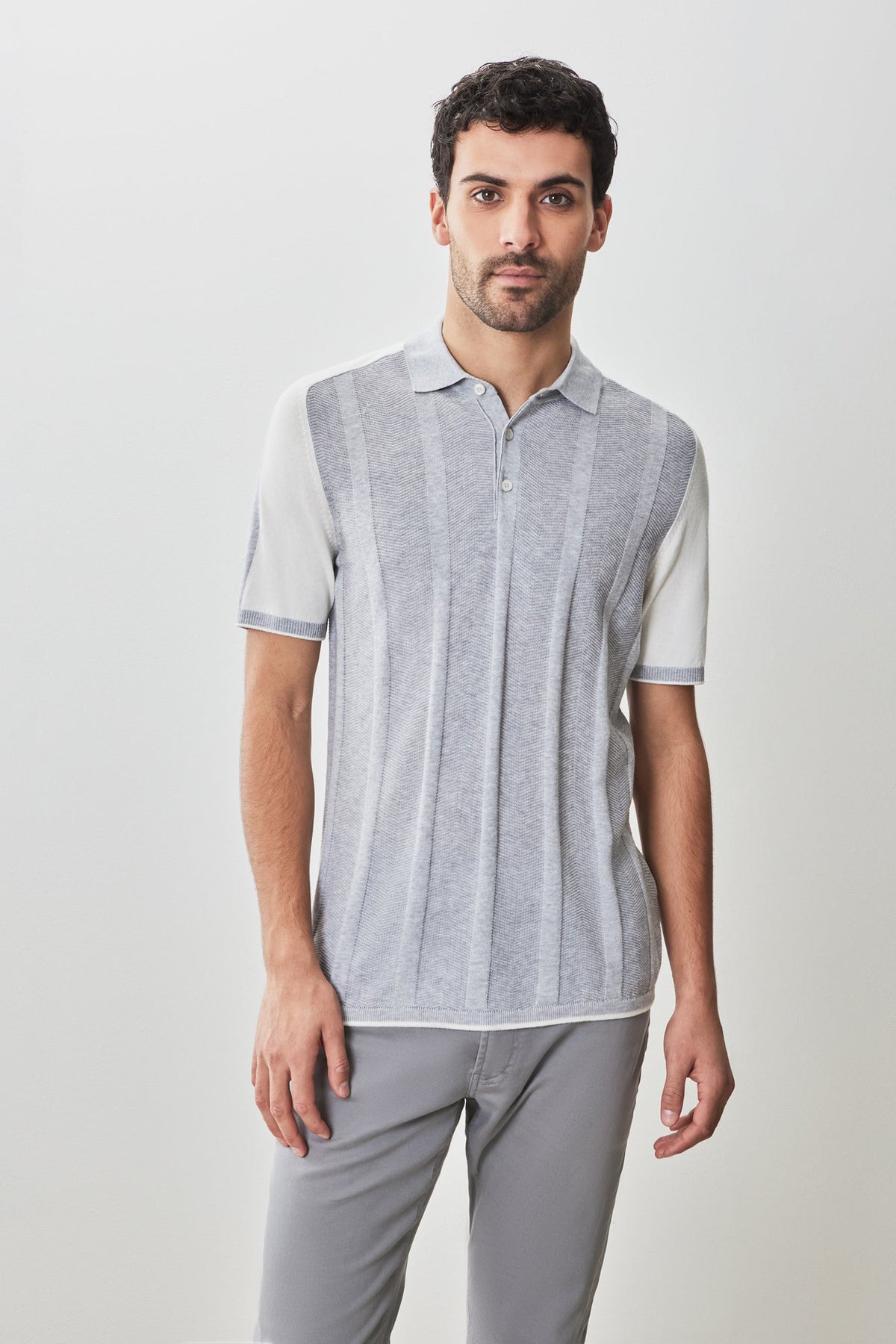 Polo à manches courtes pour homme par Robert Barakett | RB51210 Grady Gris | Machemise.ca, vêtements mode pour hommes