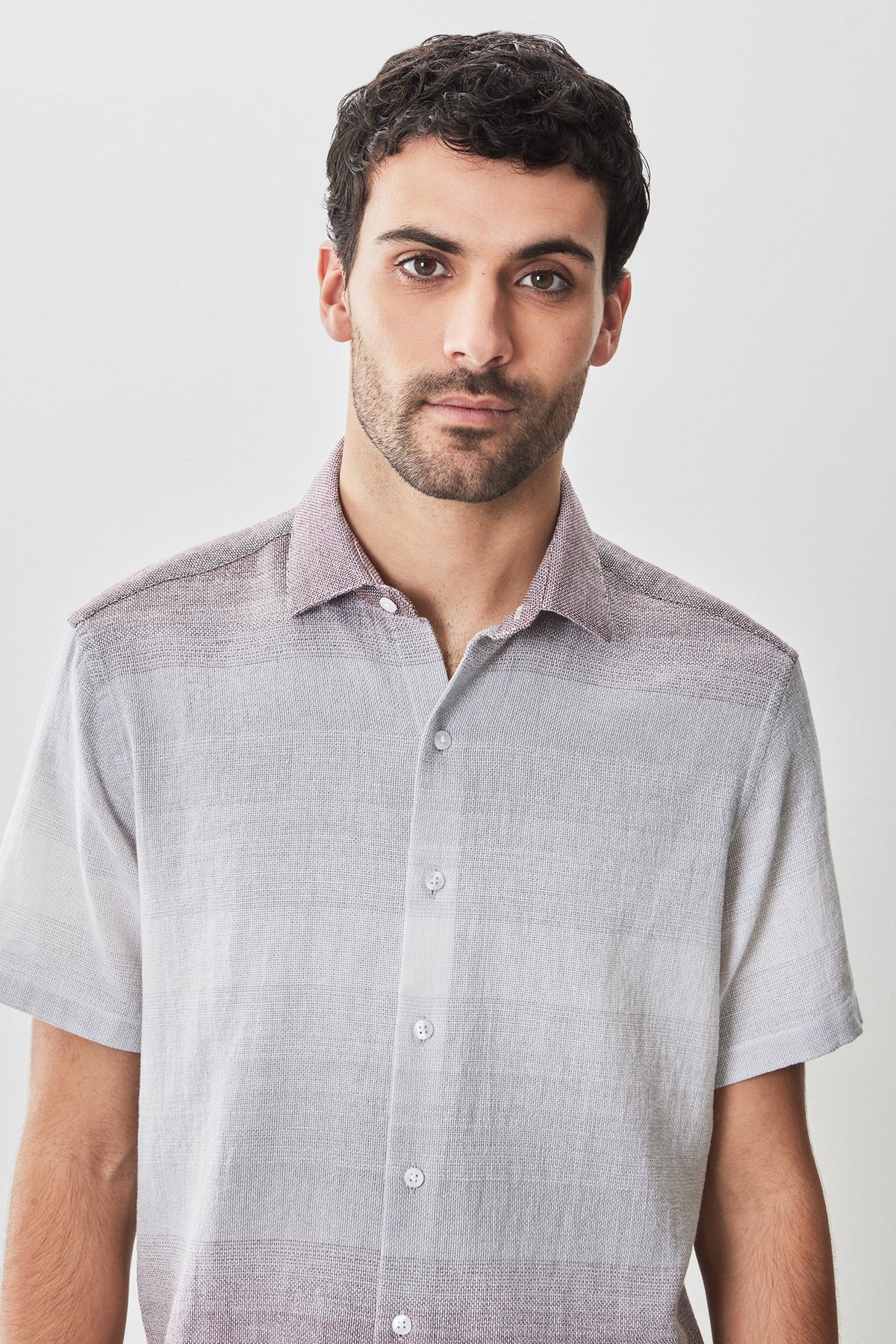 Chemise tissée à manches courtes pour homme par Robert Barakett | RB51574 Tiffin Violet | Machemise.ca, vêtements mode pour hommes