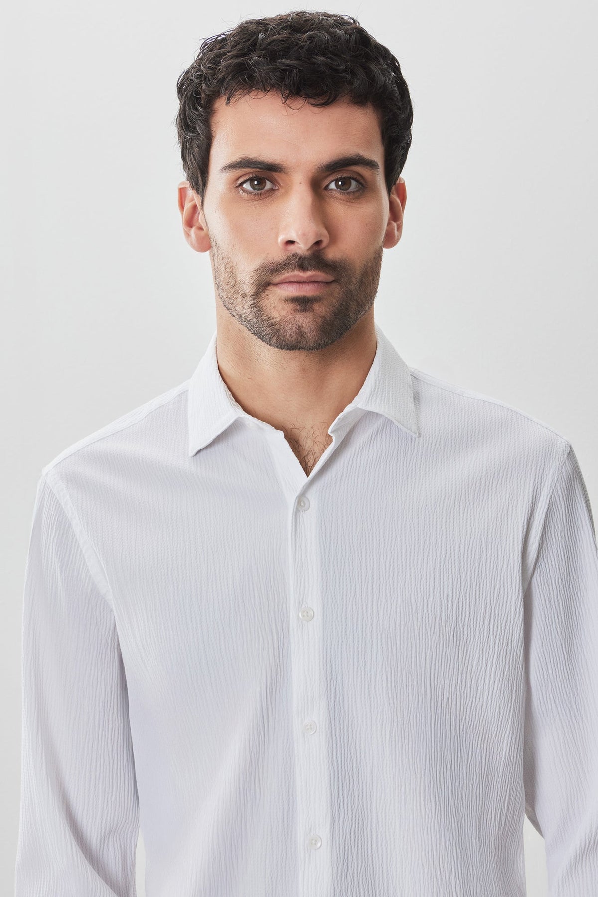 Chemise tissée à manches courtes pour homme par Robert Barakett | RB51584 Tyler Blanc | Machemise.ca, vêtements mode pour hommes