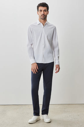 Chemise tissée à manches courtes pour homme par Robert Barakett | RB51584 Tyler Blanc | Machemise.ca, vêtements mode pour hommes