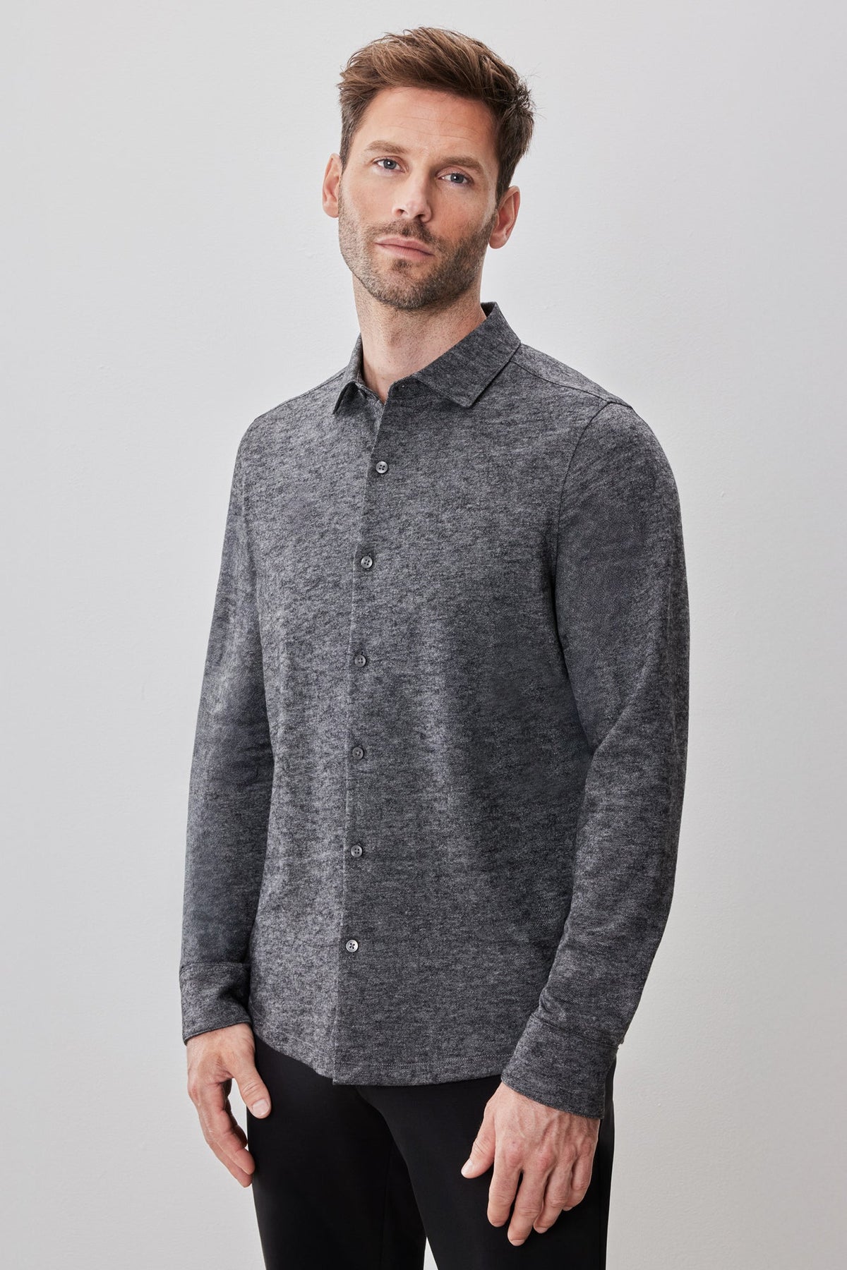 T-Shirt M.L. pour homme par Robert Barakett | RB52122 Alonzo Gris | Machemise.ca, vêtements mode pour hommes