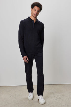 Polo M.L. mérinos pour homme par Robert Barakett | RB52138 Thomas Marine | Machemise.ca, vêtements mode pour hommes