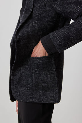 Veston en tricot jacquard à carreaux pour homme par Robert Barakett | RB52242 Murphy Noir | Machemise.ca, vêtements mode pour hommes