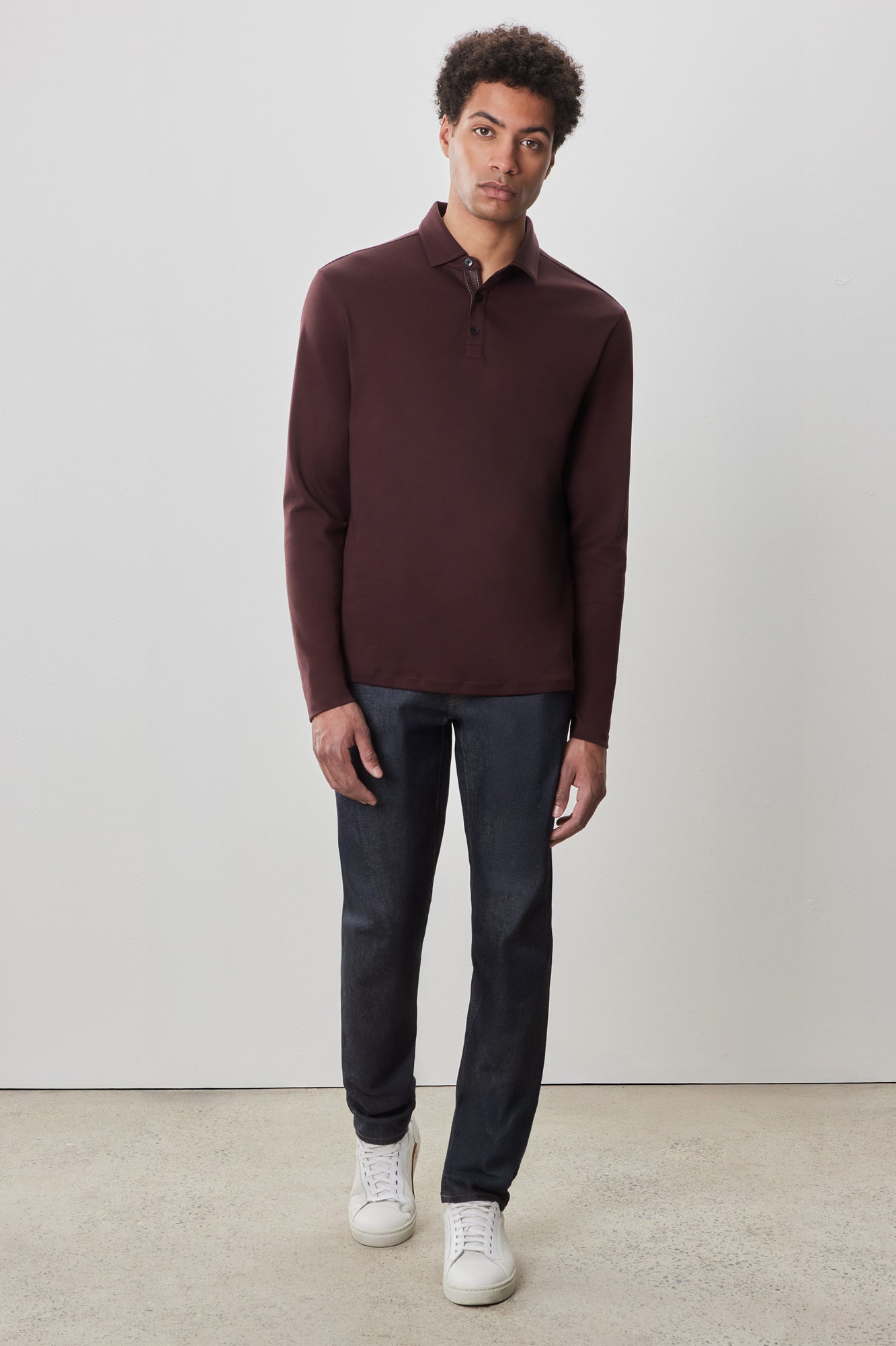 Polo M.L. chevron pour homme par Robert Barakett | RB52559 Georgia Bordeaux Foncé | Machemise.ca, vêtements mode pour hommes