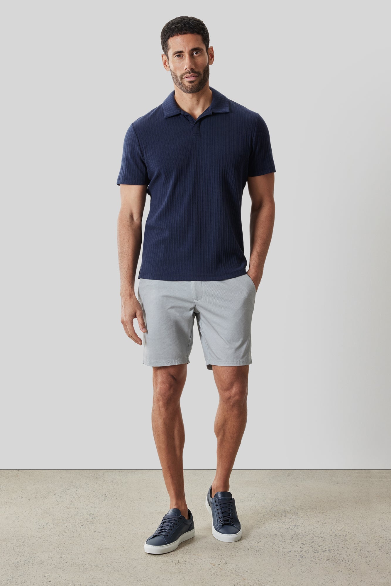 Polo col ouvert pour homme par Robert Barakett | RB61033 Luca Marine | Machemise.ca, vêtements mode pour hommes