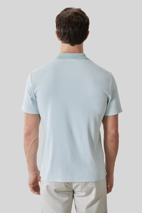 Polo col côtelé pour homme par Robert Barakett | RB61065 Matias Brume Aqua | Machemise.ca, vêtements mode pour hommes