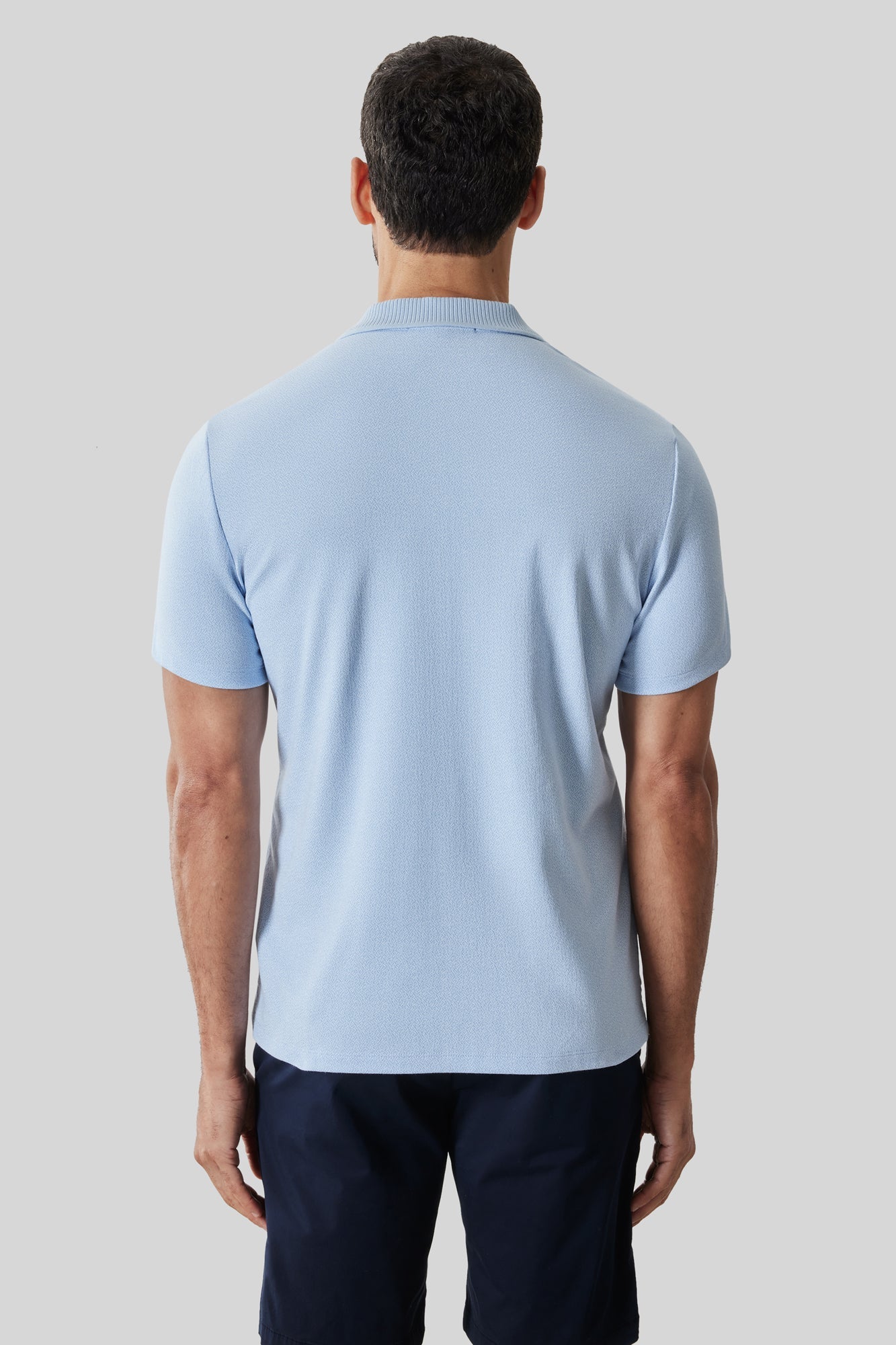 Polo col côtelé pour homme par Robert Barakett | RB61065 Matias Bleu Pâle | Machemise.ca, vêtements mode pour hommes