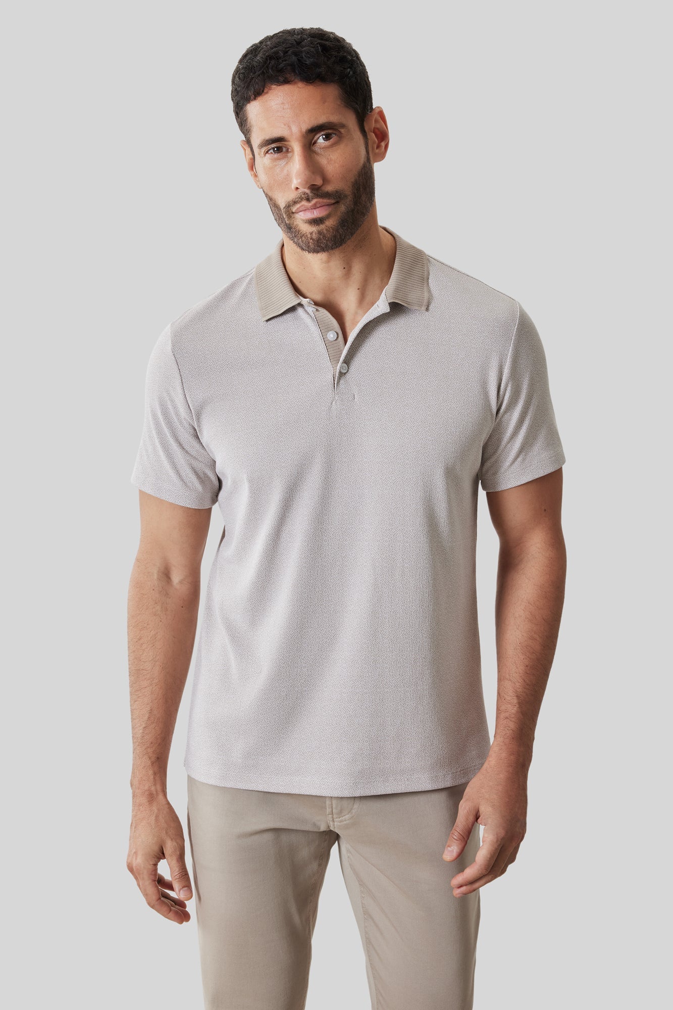 Polo col côtelé pour homme par Robert Barakett | RB61065 Matias Ficelle | Machemise.ca, vêtements mode pour hommes