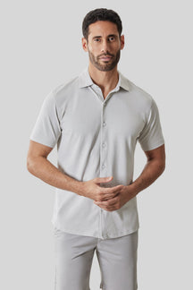 Chemise en Knit pour homme par Robert Barakett | RB61068 Sterling Pierre De Lune | Machemise.ca, vêtements mode pour hommes