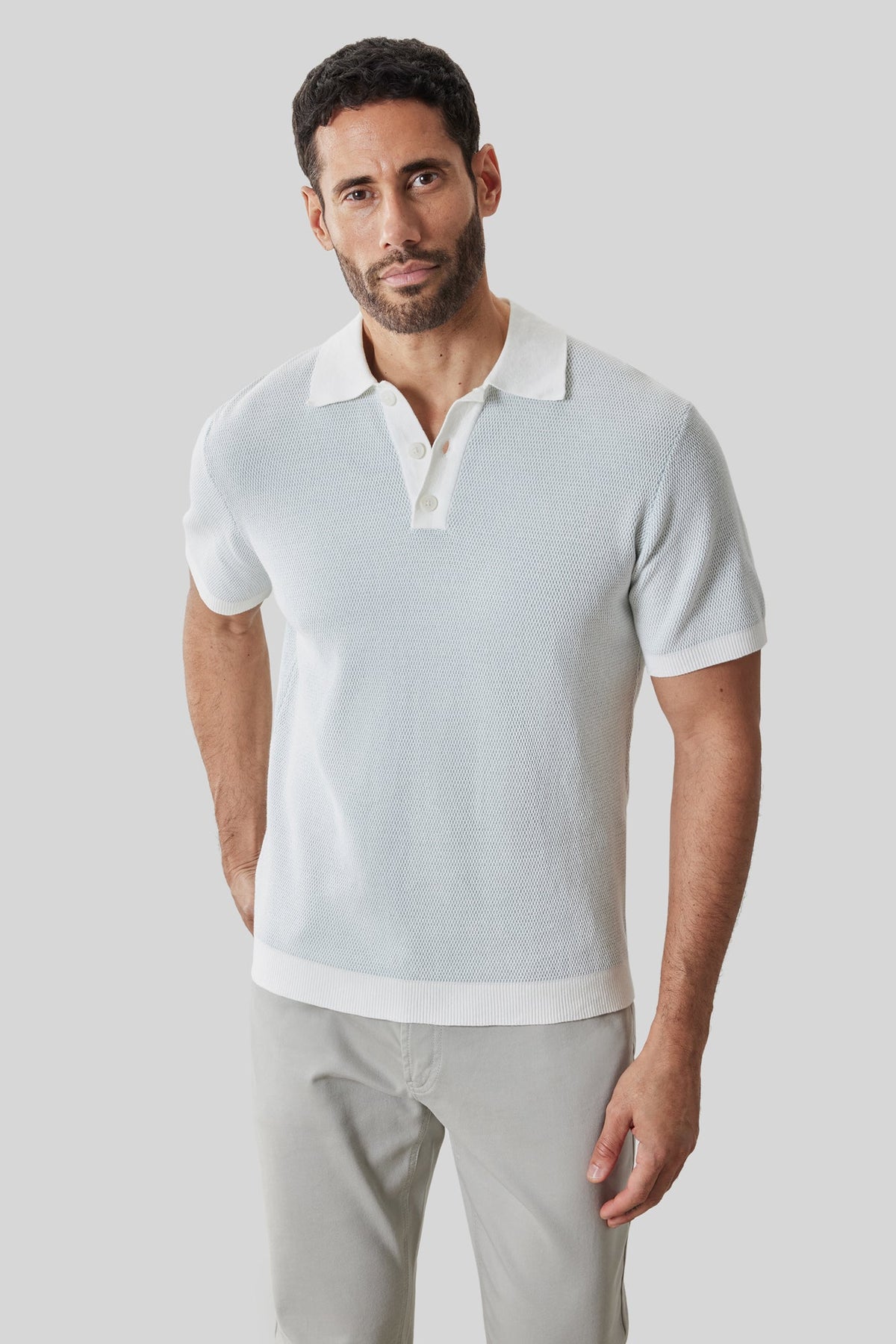 Polo pour homme par Robert Barakett | RB61097 Ronric Sarcelle Poussiéreuse | Machemise.ca, vêtements mode pour hommes