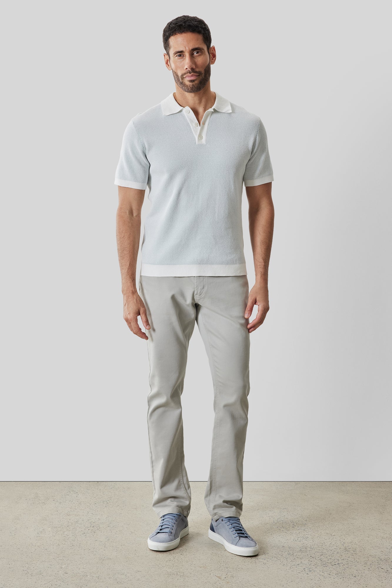 Polo pour homme par Robert Barakett | RB61097 Ronric Sarcelle Poussiéreuse | Machemise.ca, vêtements mode pour hommes