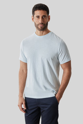 T-Shirt slub pour homme par Robert Barakett | RB61127 Brightwood Brume Bleue | Machemise.ca, vêtements mode pour hommes