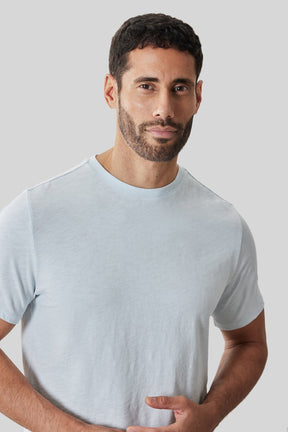 T-Shirt slub pour homme par Robert Barakett | RB61127 Brightwood Brume Bleue | Machemise.ca, vêtements mode pour hommes