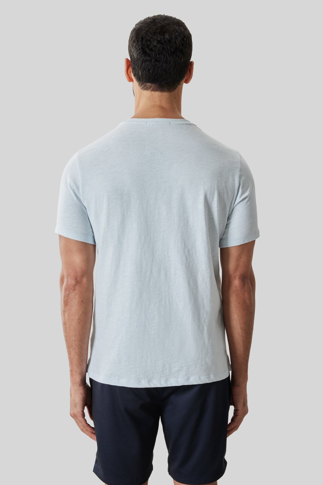 T-Shirt slub pour homme par Robert Barakett | RB61127 Brightwood Brume Bleue | Machemise.ca, vêtements mode pour hommes