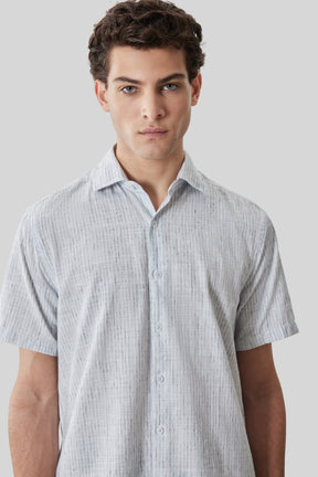 Chemise tissée pour homme par Robert Barakett | RB61148 Daxton Bleu Délavé | Machemise.ca, vêtements mode pour hommes